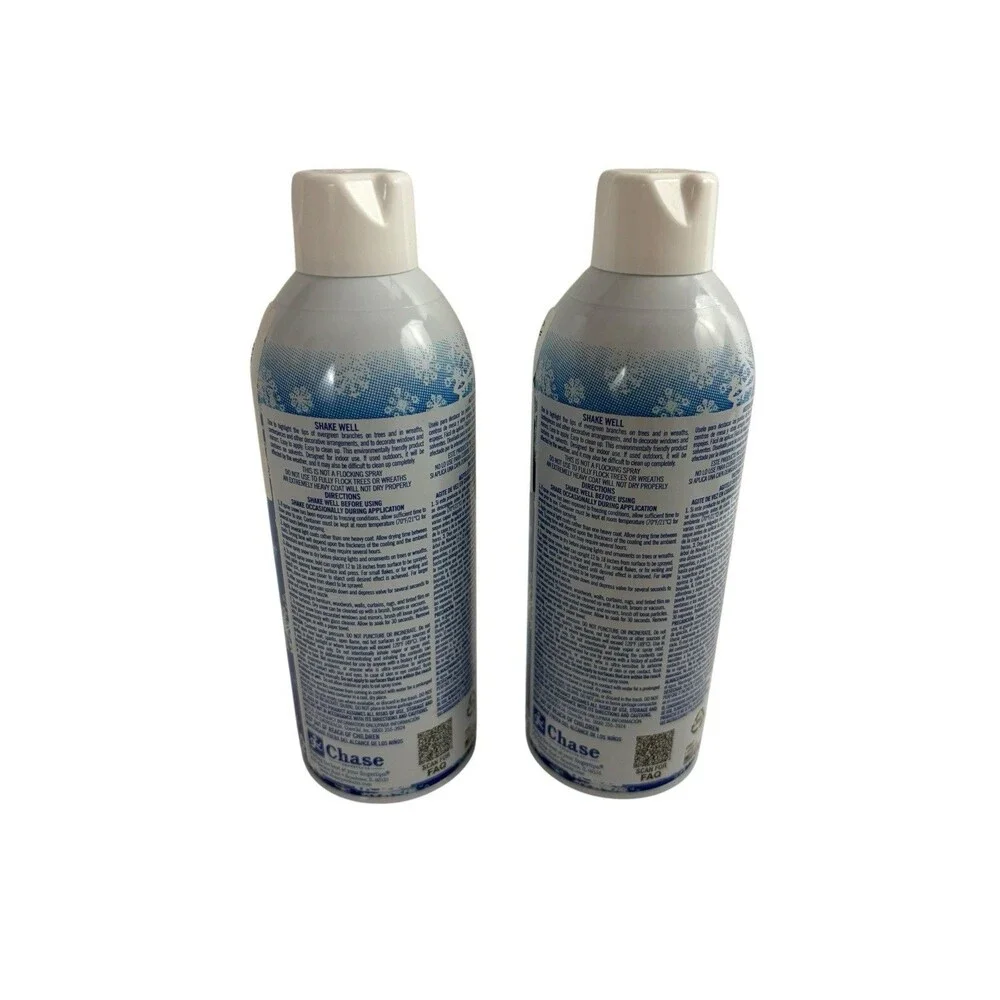 Santa Snow Spray Artificial Fake Snow Flocking Touch Up Christmas 10 OZ Lot of 2